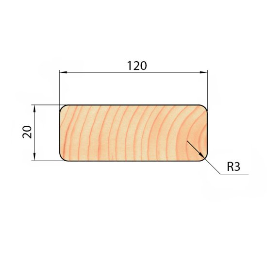 Доска сухая строганая 20х120х2000 мм хвойные породы сорт АВ ФГИС ЛК