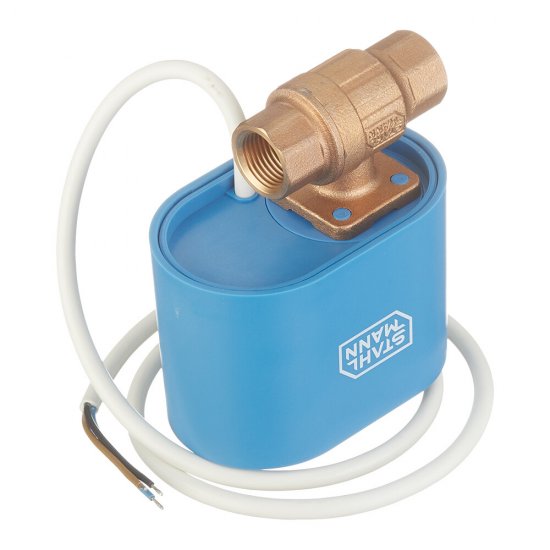 Кран шаровой с электроприводом бронзовый Stahlmann 1/2 ВР(г) х 1/2 ВР(г) прямой 12 В (2282755)