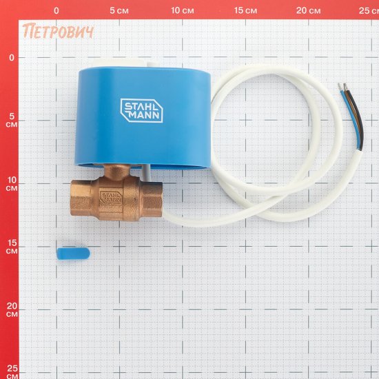 Кран шаровой с электроприводом бронзовый Stahlmann 1/2 ВР(г) х 1/2 ВР(г) прямой 12 В (2282755)