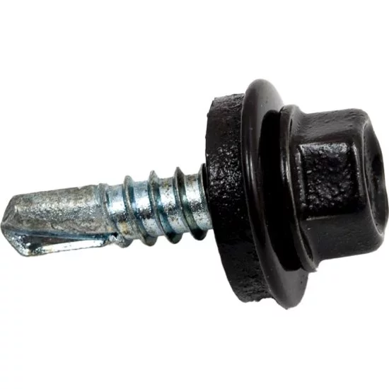Кровельный саморез КРЕП-КОМП 4,8x19 RAL8019, серо-коричневый Kn KENNER (300шт)