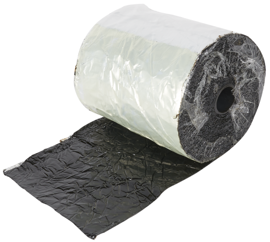 Лента герметизирующая Ризолин ФС 2.5 мм стеклоткань и алюминиевая фольга 200 мм х 10 м.п.