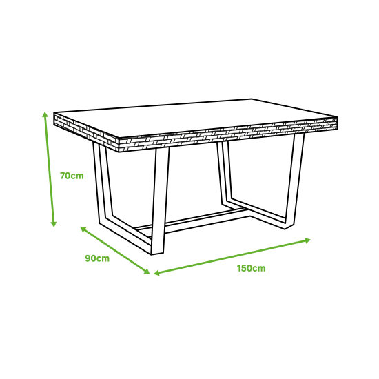 Стол садовый Naterial Medena Fix 100x74x200 см