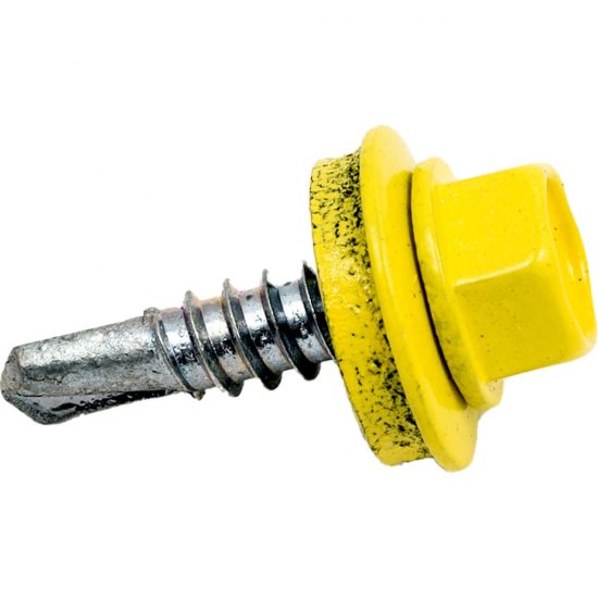 Кровельный саморез КРЕП-КОМП 4,8x19 RAL1018, желтый Kn KENNER (300шт)