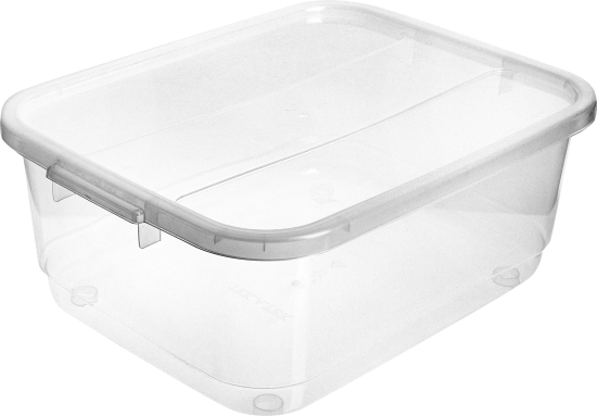Ящик 42x16.5x32 см полипропилен с крышкой цвет прозрачный