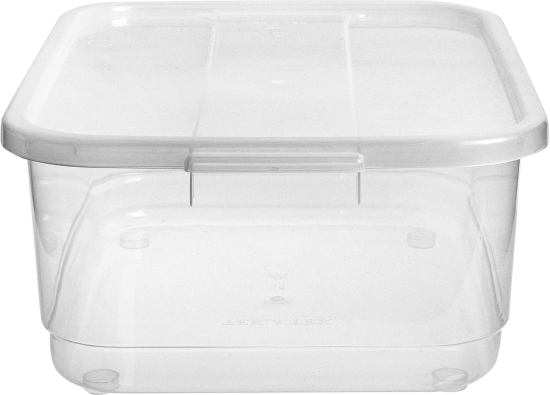 Ящик 42x16.5x32 см полипропилен с крышкой цвет прозрачный