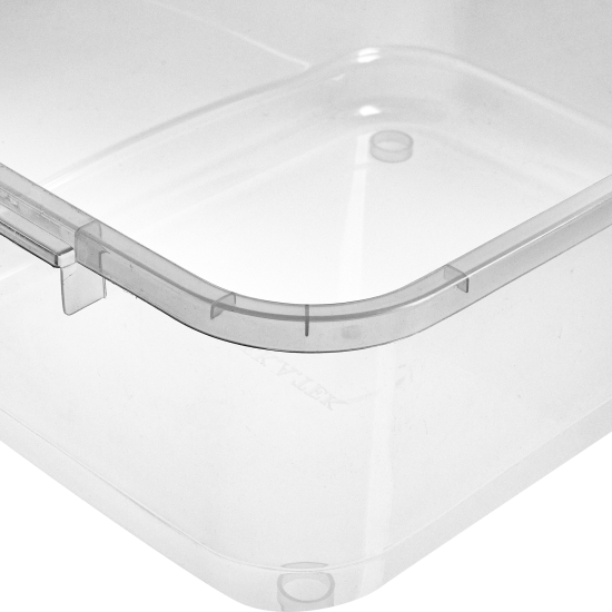Ящик 42x16.5x32 см полипропилен с крышкой цвет прозрачный