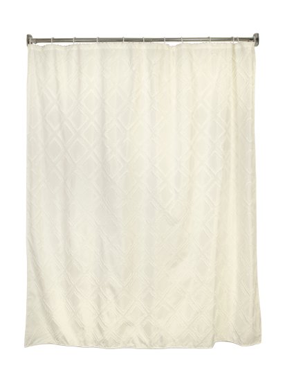 Штора для ванной Zenfort Ромбы 180x200 см полиэстер цвет кремовый