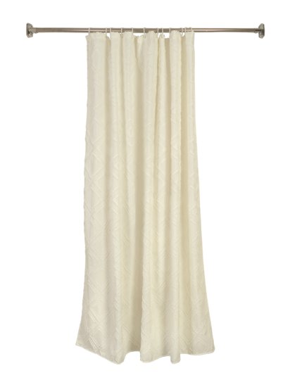 Штора для ванной Zenfort Ромбы 180x200 см полиэстер цвет кремовый