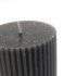 Свеча столбик Ribbed 6 4027777-20 черная 20 см
