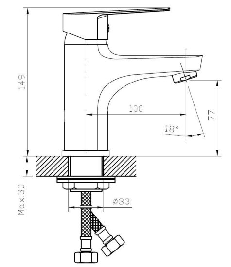 Смеситель для раковины Esko Porto PO26 однорычажный цвет хром