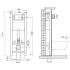 Инсталляция BelBagno Expert 40 для подвесного унитаза узкая без кнопки (BB004-40 EXPERT)