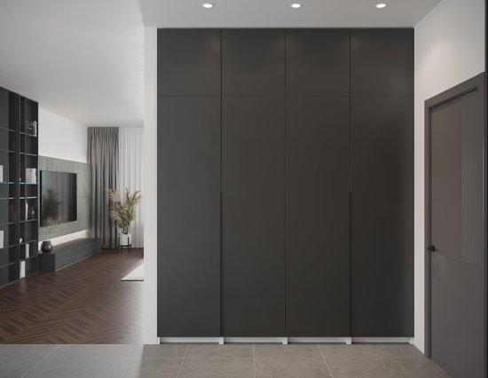 Дверь для шкафа Лион София грей 39.6x38x1.8 см ЛДСП цвет серый