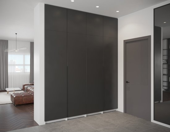 Дверь для шкафа Лион София грей 59.6x38x1.8 см ЛДСП цвет серый