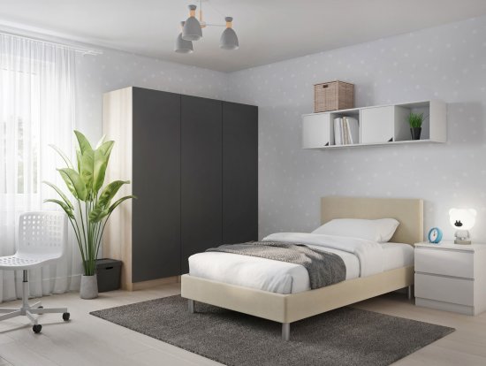 Дверь для шкафа Лион София грей 39.6x193.8x1.8 см ЛДСП цвет серый