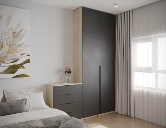 Дверь для шкафа Лион София грей 59.4x225.8x1.8 см ЛДСП цвет серый