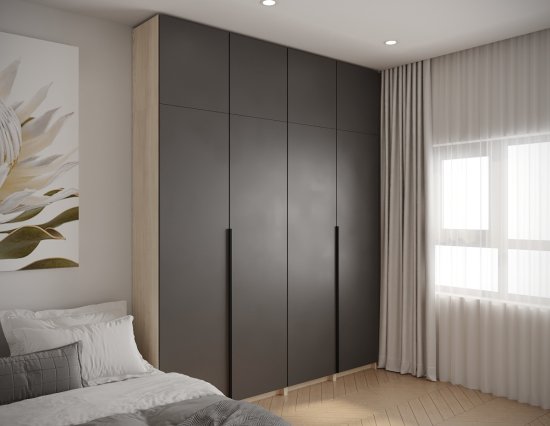 Дверь для шкафа Лион София грей 59.6x63.6x1.8 см ЛДСП цвет серый