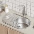 Мойка для кухни Iddis Suno d48х18 см врезная с крылом сталь (SUN77SDi77)