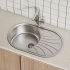 Мойка для кухни Iddis Suno d48х18 см врезная с крылом сталь (SUN77SDi77)