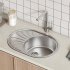 Мойка для кухни Iddis Suno d46х18 см врезная с крылом сталь (SUN65SDi77)