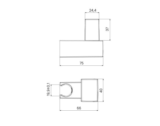 Держатель душевой лейки Iddis Agua AGUBP00i53 черный матовый