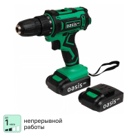 Дрель-шуруповерт аккумуляторная Oasis Eco ASB-18S, 18 В Li-ion 2x1.5 Ач