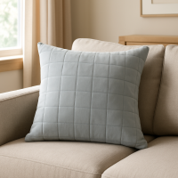 Подушка Inspire Etna 50x50 см велюр цвет серый