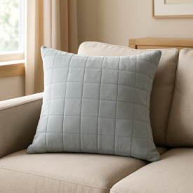 Подушка Inspire Etna 50x50 см велюр цвет серый