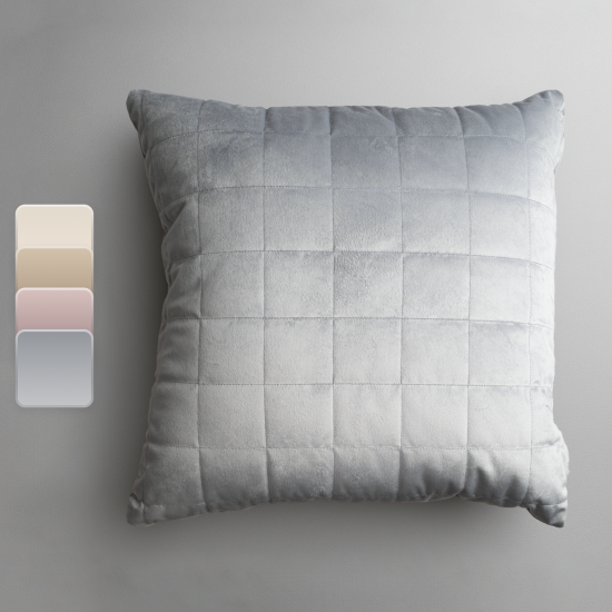 Подушка Inspire Etna 50x50 см велюр цвет серый