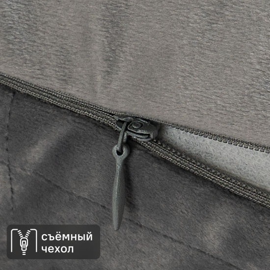 Подушка Inspire Etna 50x50 см велюр цвет серый