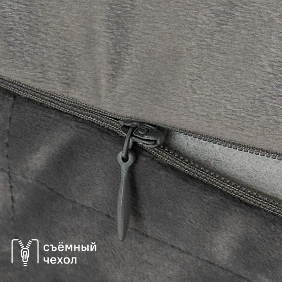 Подушка Inspire Etna 50x50 см велюр цвет серый