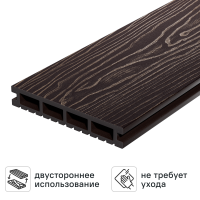 Террасная доска ДПК Decking Smart цвет Венге 4000x150x24 мм 0.6 м²
