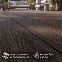 Террасная доска ДПК Decking Smart цвет Венге 4000x150x24 мм 0.6 м²