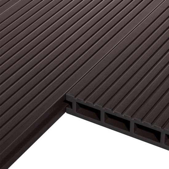 Террасная доска ДПК Decking Smart цвет Венге 4000x150x24 мм 0.6 м²