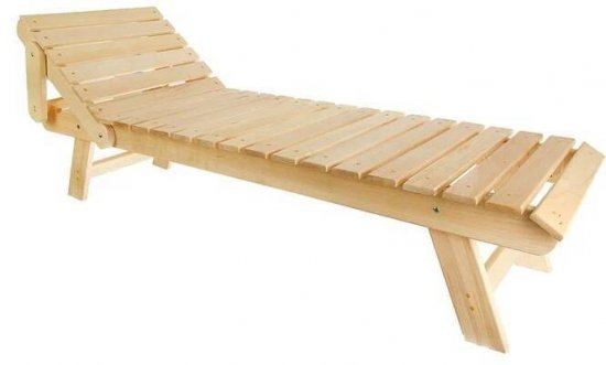 Шезлонг Мукава 60x40x5 см дерево цвет бежевый