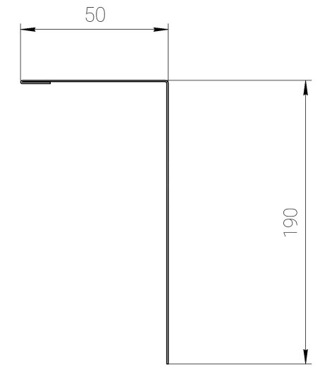 Планка лобовая с полиэтиленовым покрытием 2 м 190x50 0.45 мм цвет коричневый
