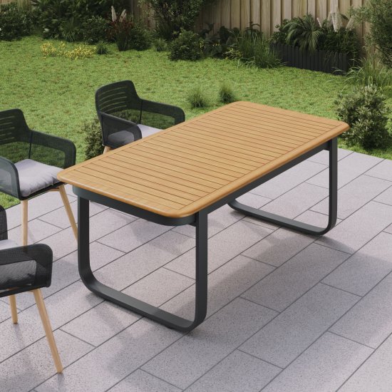 Стол садовый Naterial Calypso 199x100x74 см алюминий темно-серый