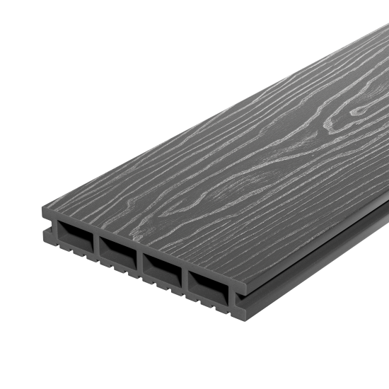 Террасная доска ДПК Decking Smart цвет Серый 4000x150x24 мм 0.6 м²