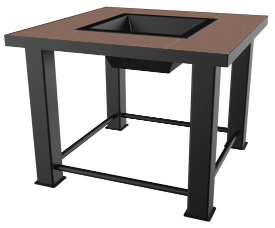 Очаг уличный FireTable 80x80x80 см сталь черный