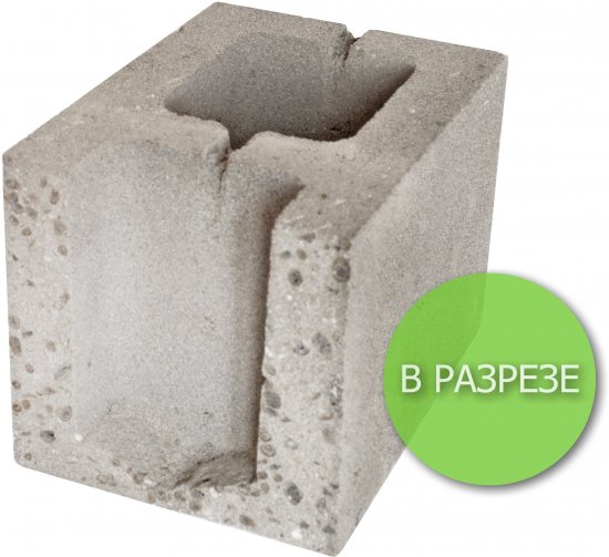 Блок керамзитобетонный пустотелый Стандарт Керамзит Рязань 390x190x188 мм