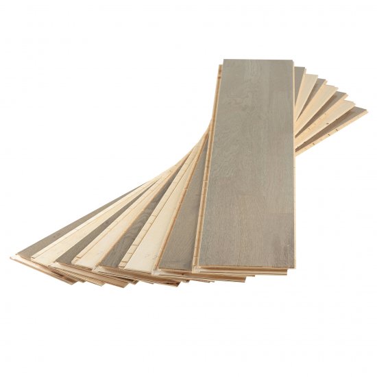 Паркетная доска FocusFloor дуб райнбоу глянцевый серый 1,678 кв.м 14 мм трехполосная