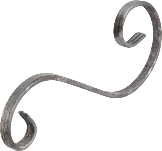 Элемент кованый завиток S-образный 125x275 мм