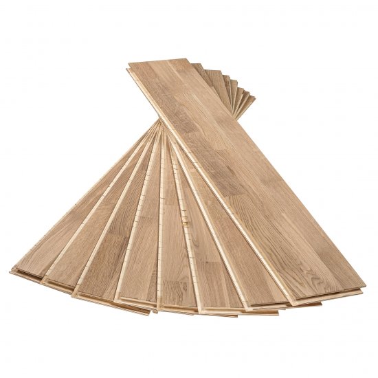 Паркетная доска FocusFloor дуб санни белый 1,678 кв.м 14 мм трехполосная