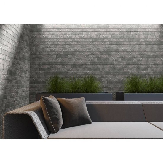 Клинкерная плитка для фасада Paradyz Octane Grafit (46 шт.= 0,74 кв.м) графит 245х66х7 мм