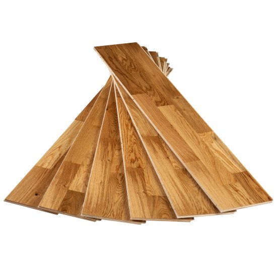 Паркетная доска FocusFloor дуб шарминг 1,678 кв.м 14 мм трехполосная