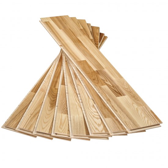 Паркетная доска FocusFloor ясень натуральный 1,678 кв.м 14 мм трехполосная