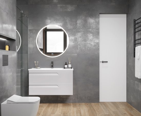 Глазурованный керамогранит Ceradim Calgary Nero 60x120 см 1.44 м² матовый цвет графит