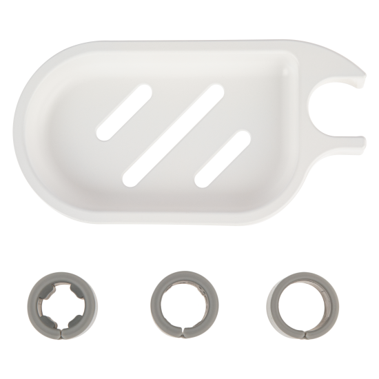 Мыльница для душевой штанги Osgard Endi 18-22 мм цвет белый матовый