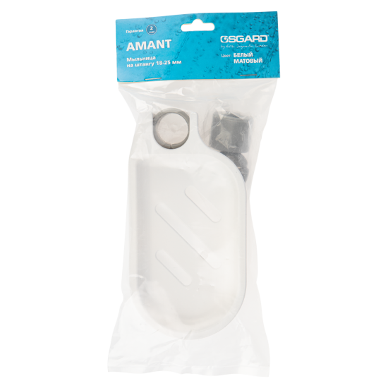 Мыльница для душевой штанги Osgard Endi 18-22 мм цвет белый матовый