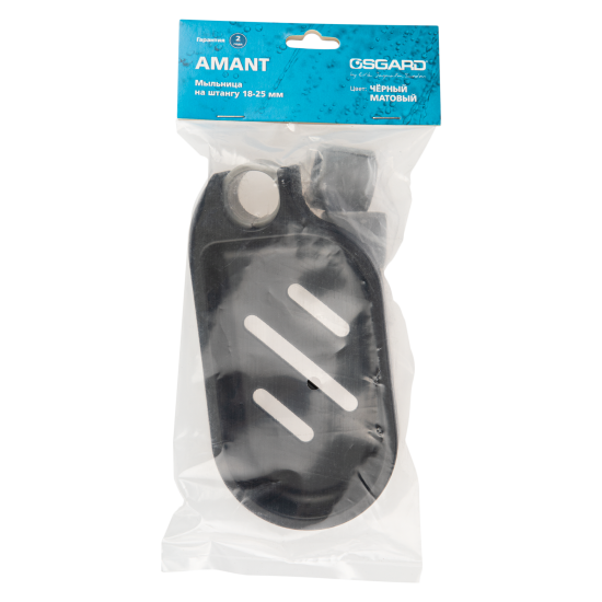 Мыльница для душевой штанги Osgard Endi 18-22 мм цвет черный матовый