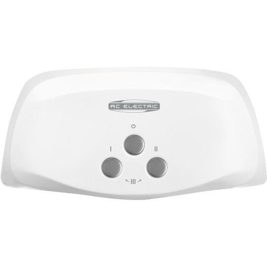 Проточный водонагреватель электрический AC Electric IWH 5.5 TS 5.5 кВт белый с душевой лейкой и краном